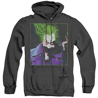 Batman Arkham Asylum Joker Adult Heather Hoodie