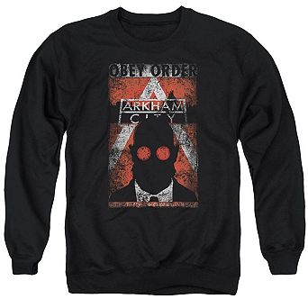 Batman Arkham City Obey Order Poster Adult Crewneck Sweatshirt