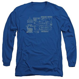 Batman Batmobile Long Sleeve Adult T-shirt