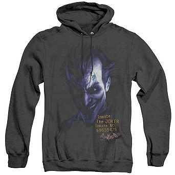 Batman Arkham Asylum Arkham Joker Adult Heather Hoodie