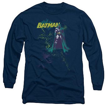 Batman Bat Spray Long Sleeve Adult T-shirt