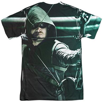 Arrow Two Sides Short Sleeve Adult Poly Crew T-shirt