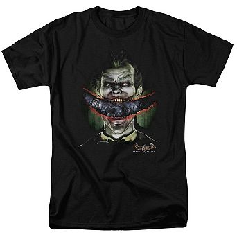 Batman Arkham Asylum Crazy Lips Short Sleeve Adult T-shirt