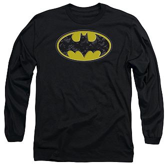 Batman Bats In Logo Long Sleeve Adult T-shirt