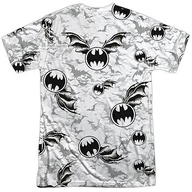 Batman Bat Flight Short Sleeve Adult 100% Poly Crew T-shirt