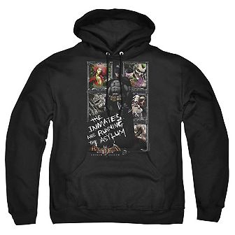 Batman Arkham Asylum Running The Asylum Adult Pull Over Hoodie