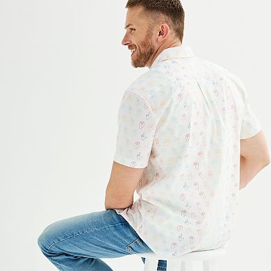Adult Sonoma Community™ Pride Month Short Sleeve Woven Button Down Top