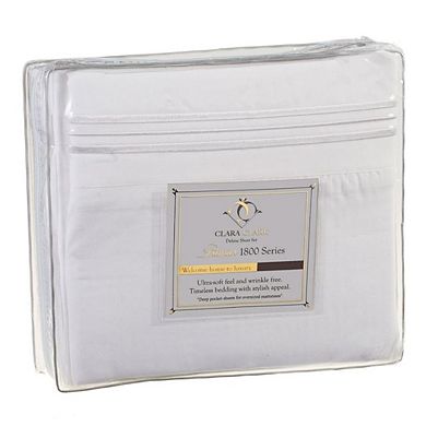 King Size 4-piece Silky Soft Microfiber Sheet Set In White