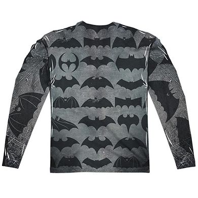 Batman 75 Symbols Long Sleeve Adult Poly Crew T-shirt
