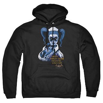 Batman Arkham Asylum Arkham Harley Quinn Adult Pull Over Hoodie