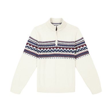 Big & Tall IZOD Holiday Fair Isle Quarter-Zip Sweater
