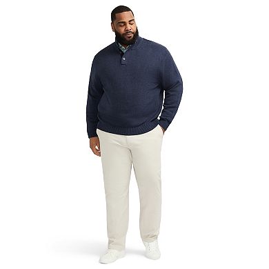Big & Tall IZOD Marled Button-Mock Sweater