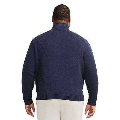 Big & Tall IZOD Marled Button-Mock Sweater