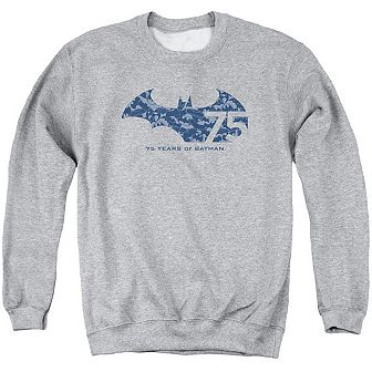 Batman 75 Year Collage Adult Crewneck Sweatshirt