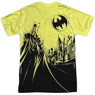 Batman Bat Signal Short Sleeve Adult 100% Poly Crew T-Shirt