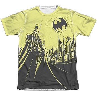 Batman Bat Signal Adult 65/35 Poly/cotton Short Sleeve T-shirt