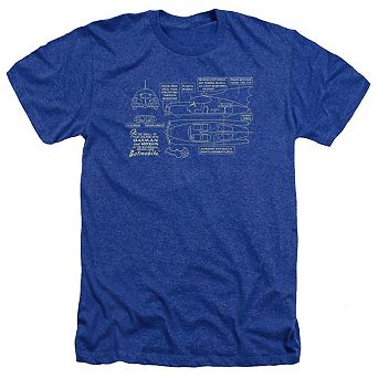 Batman Batmobile Adult Heather T-shirt