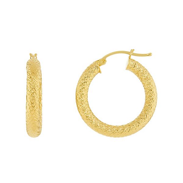 18k Gold Vermeil Live in Light Hoop Earrings