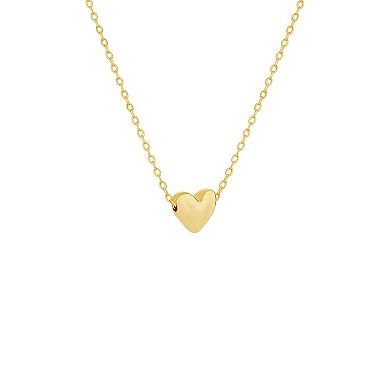 PRIMROSE 18k Gold Vermeil Polished Hammered Heart Necklace