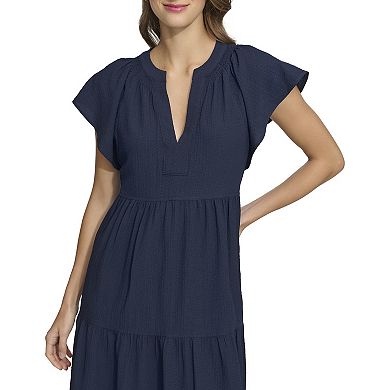 Harper Broderie Layered Maxi Dress (Blue) main image 1