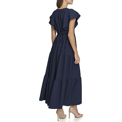 blue dress for baby girl Harper Maxi Dress, in Steel Blue Chiffon, Size: XL | Show Me Your Mumu main image 1