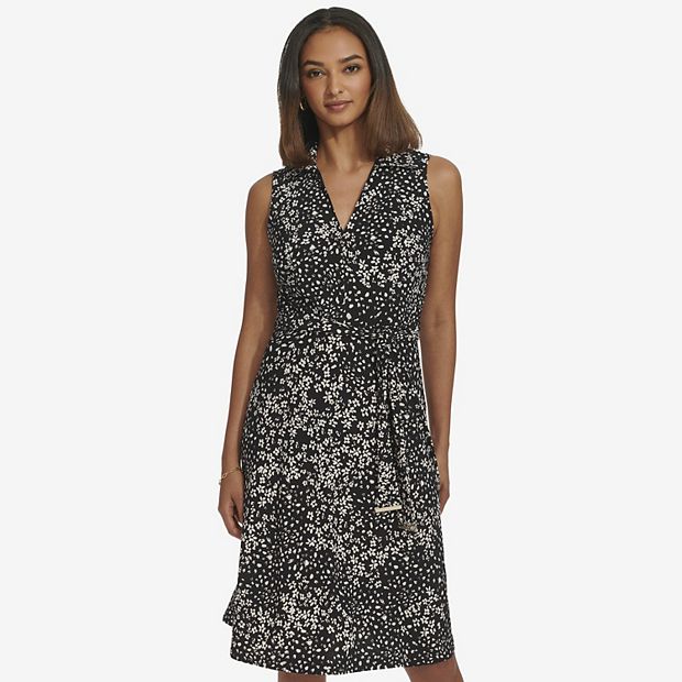 fitted lace wedding dress Polo Neck Flare Dress Navy blue – Lady Biba NG
