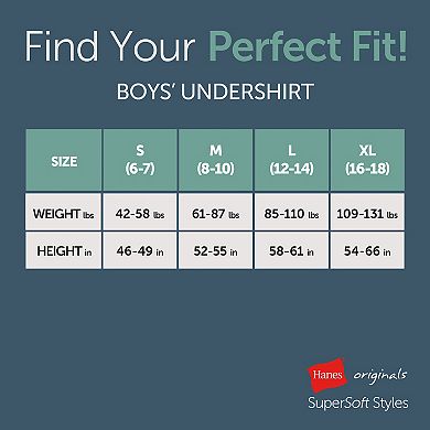 Boys 4-20 Hanes 3-Pack Originals Ultimate SuperSoft T-Shirt Set