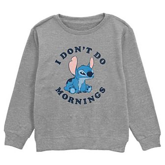 Boys Lilo & Stitch I Don't Do Mornings Stitch Graphic Fleece
