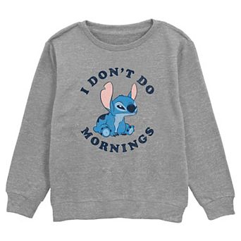 Boys Lilo & Stitch I Don't Do Mornings Stitch Graphic Fleece