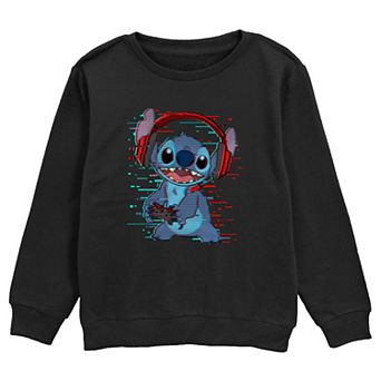 Boys Lilo & Stitch Glitchy Gamer Stitch Graphic Fleece
