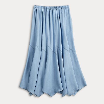 スカート CATHERINE MALANDRINO Catherine Malandrino Skirt A-line Black Lined Flower Cut