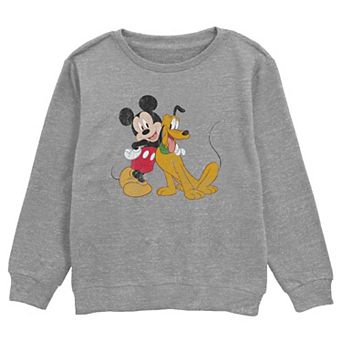 Boys Mickey Mouse And Pluto Distressed Image Graphic Fleece