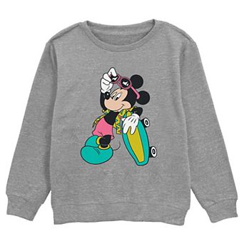 Boys Mickey Mouse Skater Style Graphic Fleece