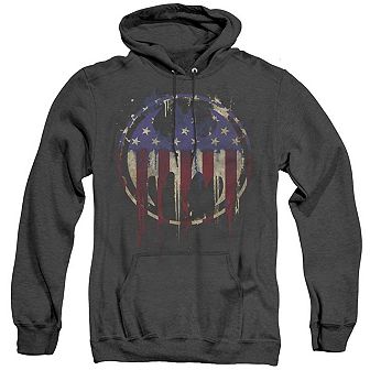 Batman Bleeding Signal Adult Heather Hoodie