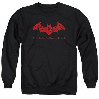 Batman Arkham City Red Bat Adult Crewneck Sweatshirt