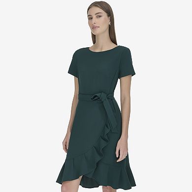 Women's Andrew Marc Flounce Hem Mini Dress