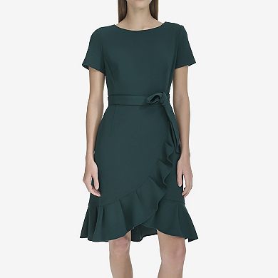 Women's Andrew Marc Flounce Hem Mini Dress