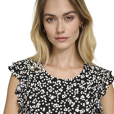 Women's Harper Rose Ruffle Sleeve & Skirt Printed Mini Dress