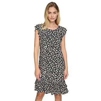 Women's Harper Rose Ruffle Sleeve & Skirt Printed Mini Dress