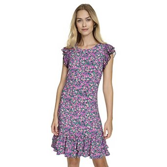 Women's Harper Rose Ruffle Sleeve & Skirt Printed Mini Dress