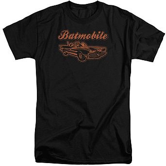 Batman Batmobile Short Sleeve Adult Tall T-shirt