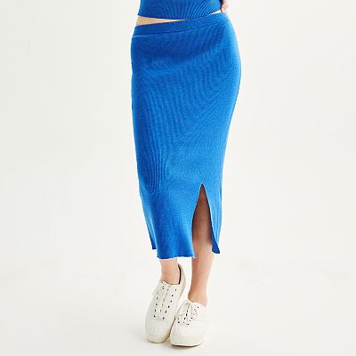 Juniors' SO® Ribbed Midi Skirt