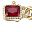 Gold Tone Red