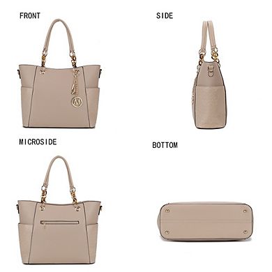 MKF Collection Merlina Embossed Pockets Women’s Tote Bag With Wallet By Mia K 2 Pcs