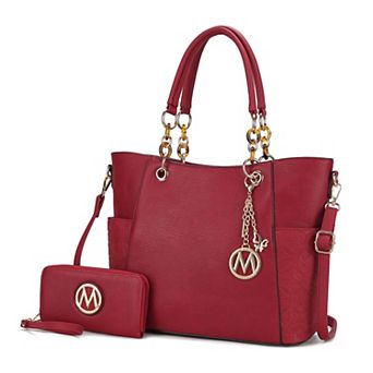 MKF Collection Merlina Embossed Pockets Women’s Tote Bag With Wallet By Mia K 2 pc
