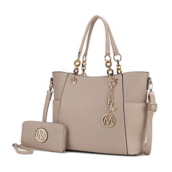 MKF Collection Merlina Embossed Pockets Women’s Tote Bag With Wallet By Mia K 2 pc