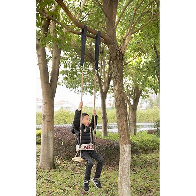 Hanging Black Nylon Straps with Metal Carabiners, Set of 2