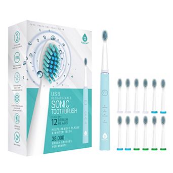 USB Rechargeable Electric toothbrush with 12 Brush Heads