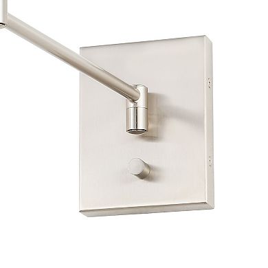 Cary Iron Contemporary Swing Arm Led Wall Sconce