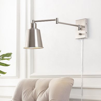 Cary Iron Contemporary Swing Arm Led Wall Sconce